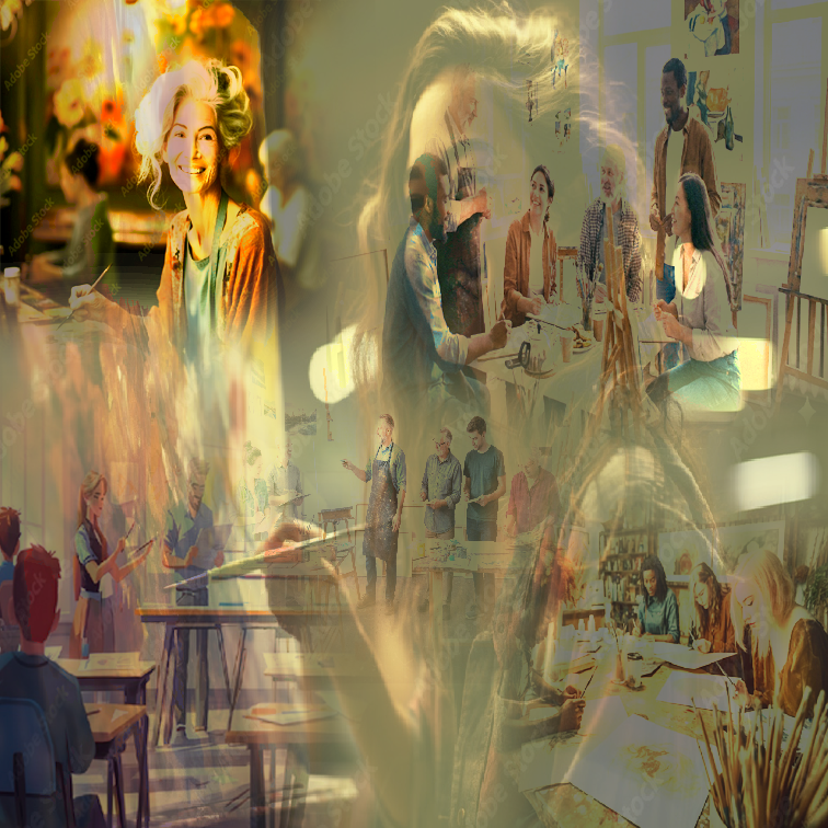 des élèves à l'atelier